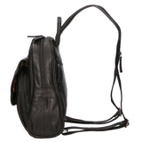 SN5862447-BLACK Zaino unisex in vera pelle Made in Italy Santini Firenze