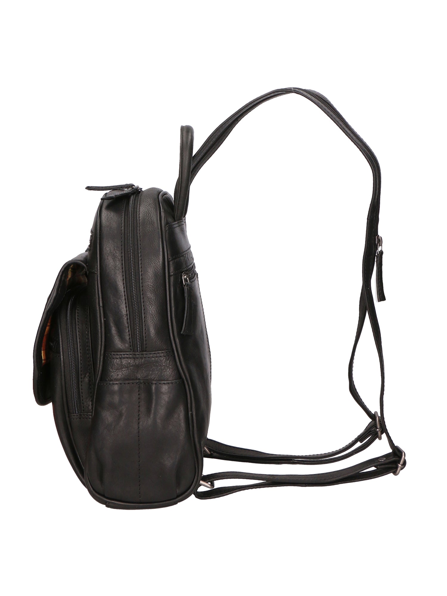 SN5862447-BLACK Zaino unisex in vera pelle Made in Italy Santini Firenze