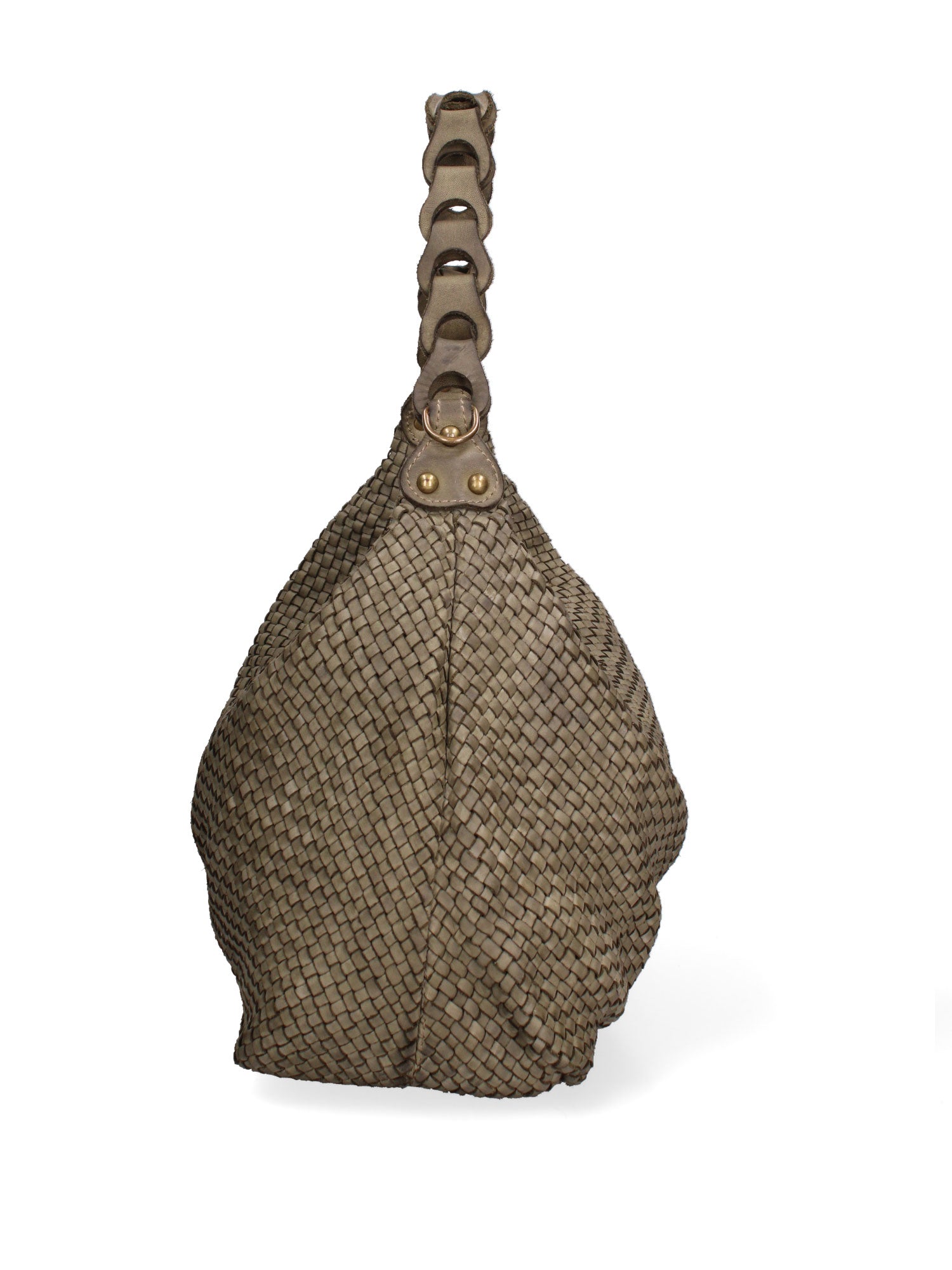 Asteria Borsa a spalla da donna Vera pelle 7799-VERDE MILITARE Gave Lux