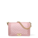 Borsa a mano da donna 100% Pvc FLAT-M 24-OLD ROSE - GOLD Marc Ellis