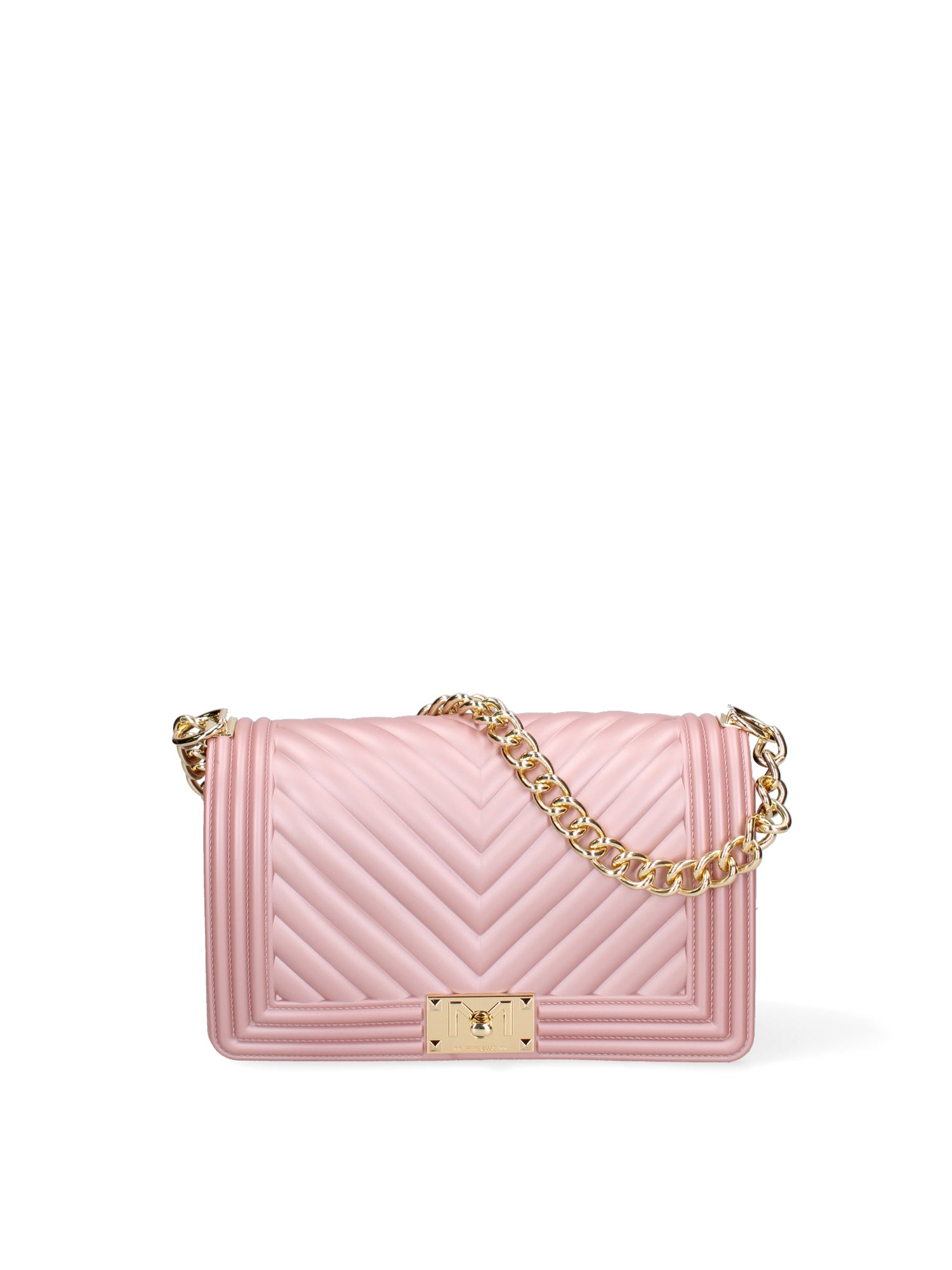 Borsa a mano da donna 100% Pvc FLAT-M 24-OLD ROSE - GOLD Marc Ellis