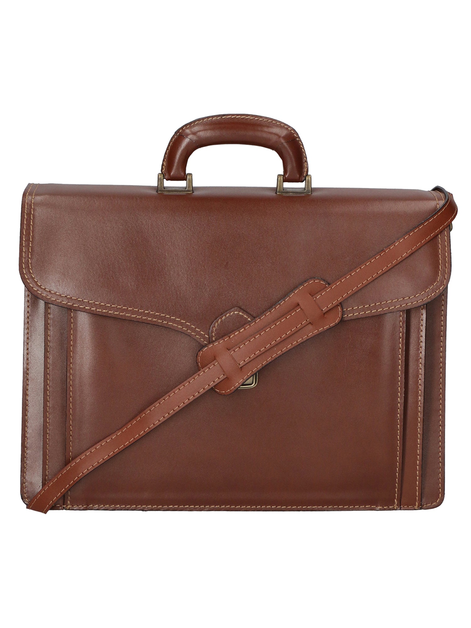 Nevio 7010-MARRONE BROWN Borsa da lavoro uomo in pelle Gave Lux