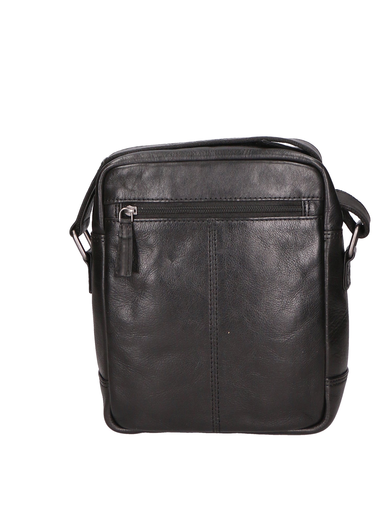 Borsa a tracolla unisex vera pelle 100% pelle di vacchetta SN5863847-BLACK Santini Firenze