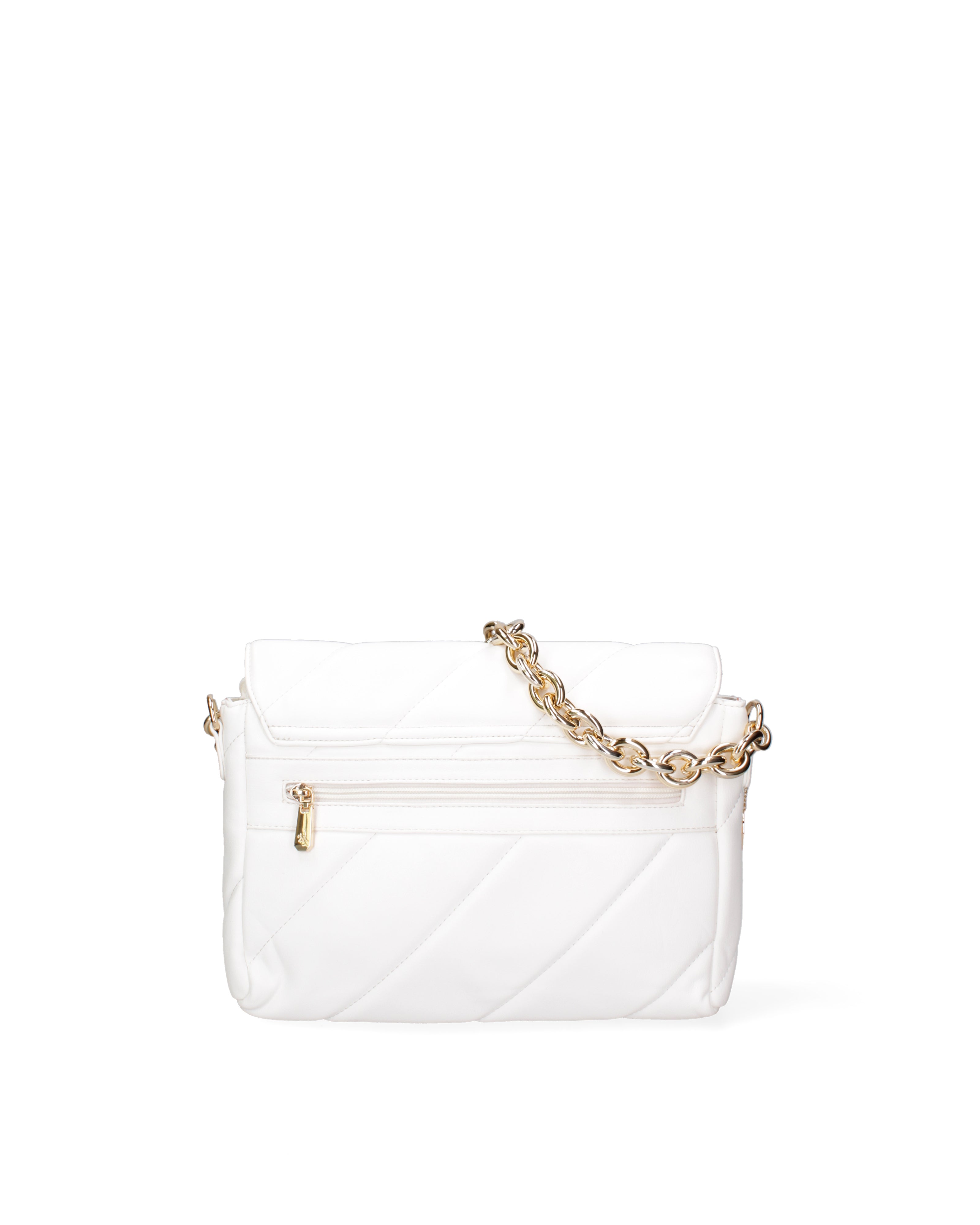 Borsa a spalla da donna Ecopelle DC3122-2-WHITE Diana&co