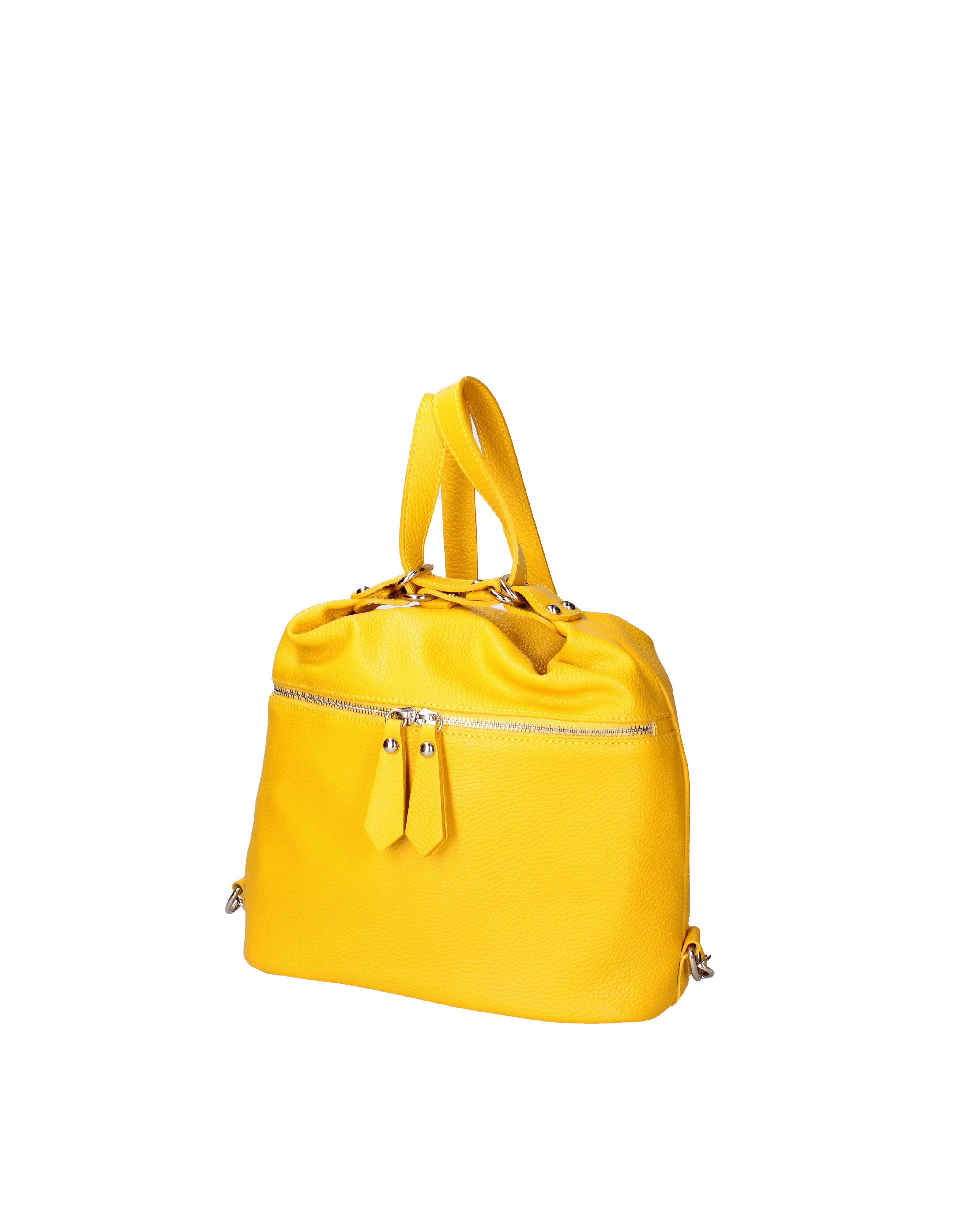 Bianca Borsa a spalla da donna Vera pelle 07136-D04 GIALLO Viola Castellani