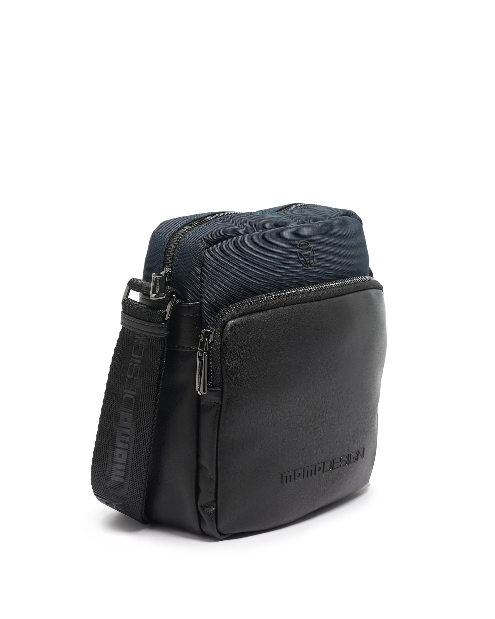 Borsa a tracolla uomo Tessuto e poliestere MO-07CO-BLU + BLACK Momo Design