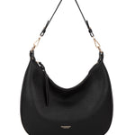 Borsa a spalla da donna 100% pelle vegana PU 715-1PT-BLACK Diana&co