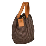 Allegra Borsa a mano da donna Pelle e Paglia 05116-572 MORO CUOIO S44 Gave Lux