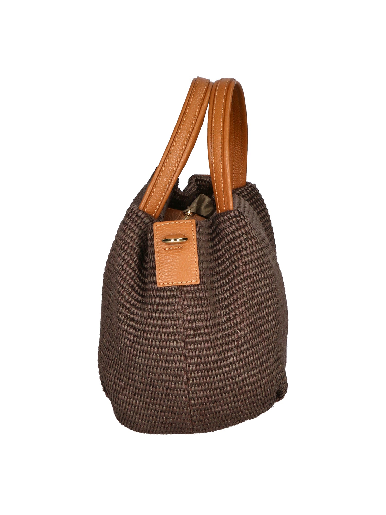 Allegra Borsa a mano da donna Pelle e Paglia 05116-572 MORO CUOIO S44 Gave Lux