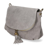 Emanuela Borsa a tracolla da donna Vera pelle 80057-018 GRIGIO MEDIO Gave Lux