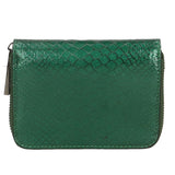 Nohemi Portafoglio donna vera pelle Zip 524072-VERDE GREEN Gave Lux