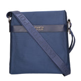 Borsa a tracolla uomo Pelle vegana + Tessuto PCL3068-BLU Northampton Polo Club