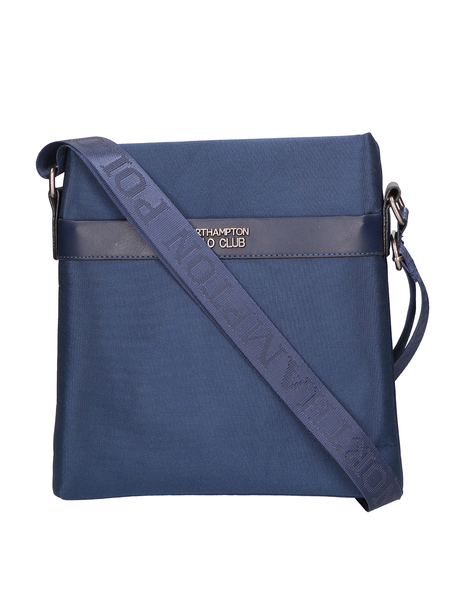 Borsa a tracolla uomo Pelle vegana + Tessuto PCL3068-BLU Northampton Polo Club