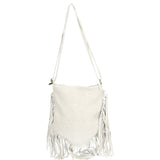Solana Borsa a tracolla da donna Vera pelle 1518-BIANCO Gave Lux