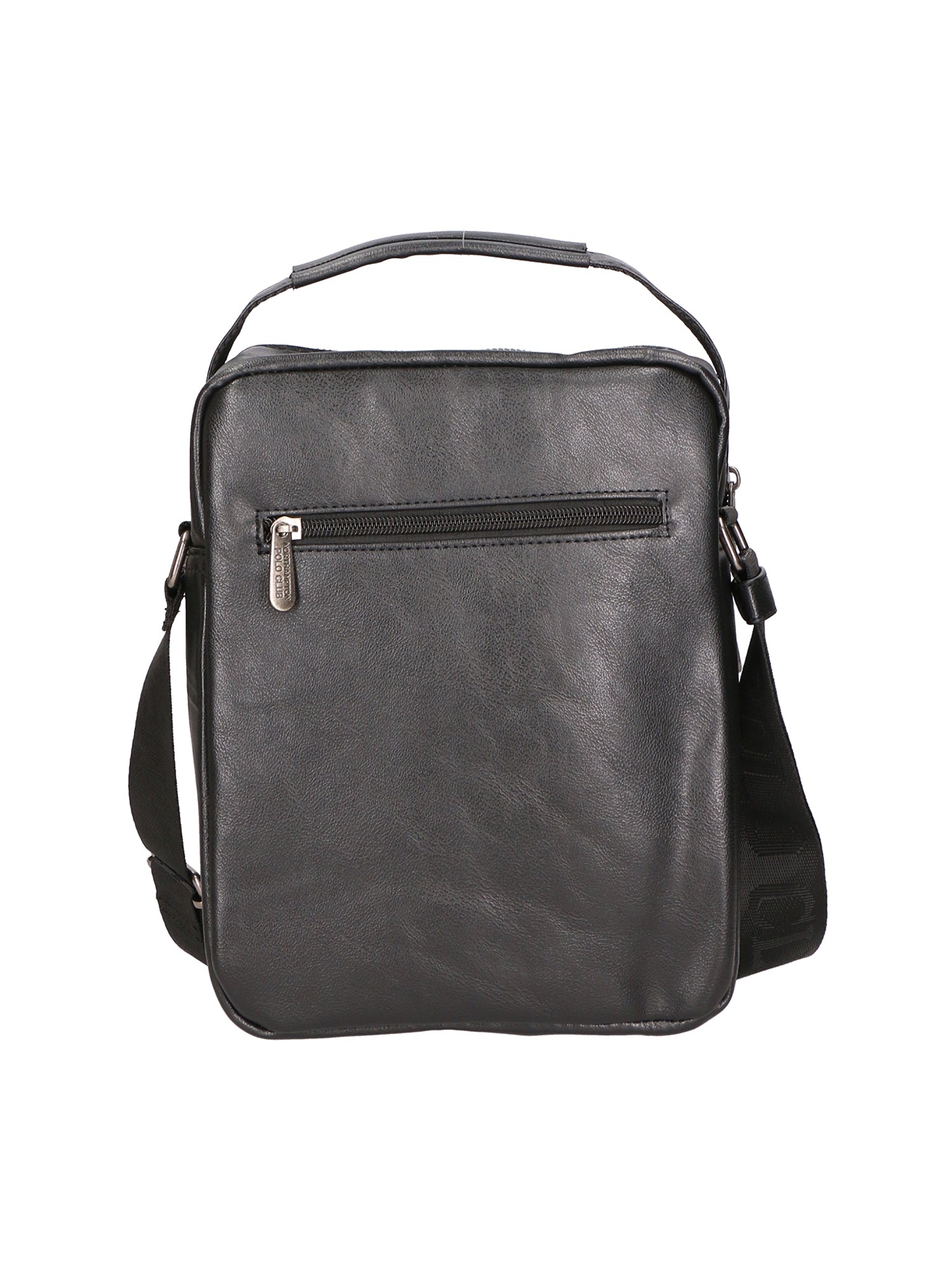 Borsa a tracolla uomo vegana 100% PU Leather PCL3101-BLACK Northampton Polo Club