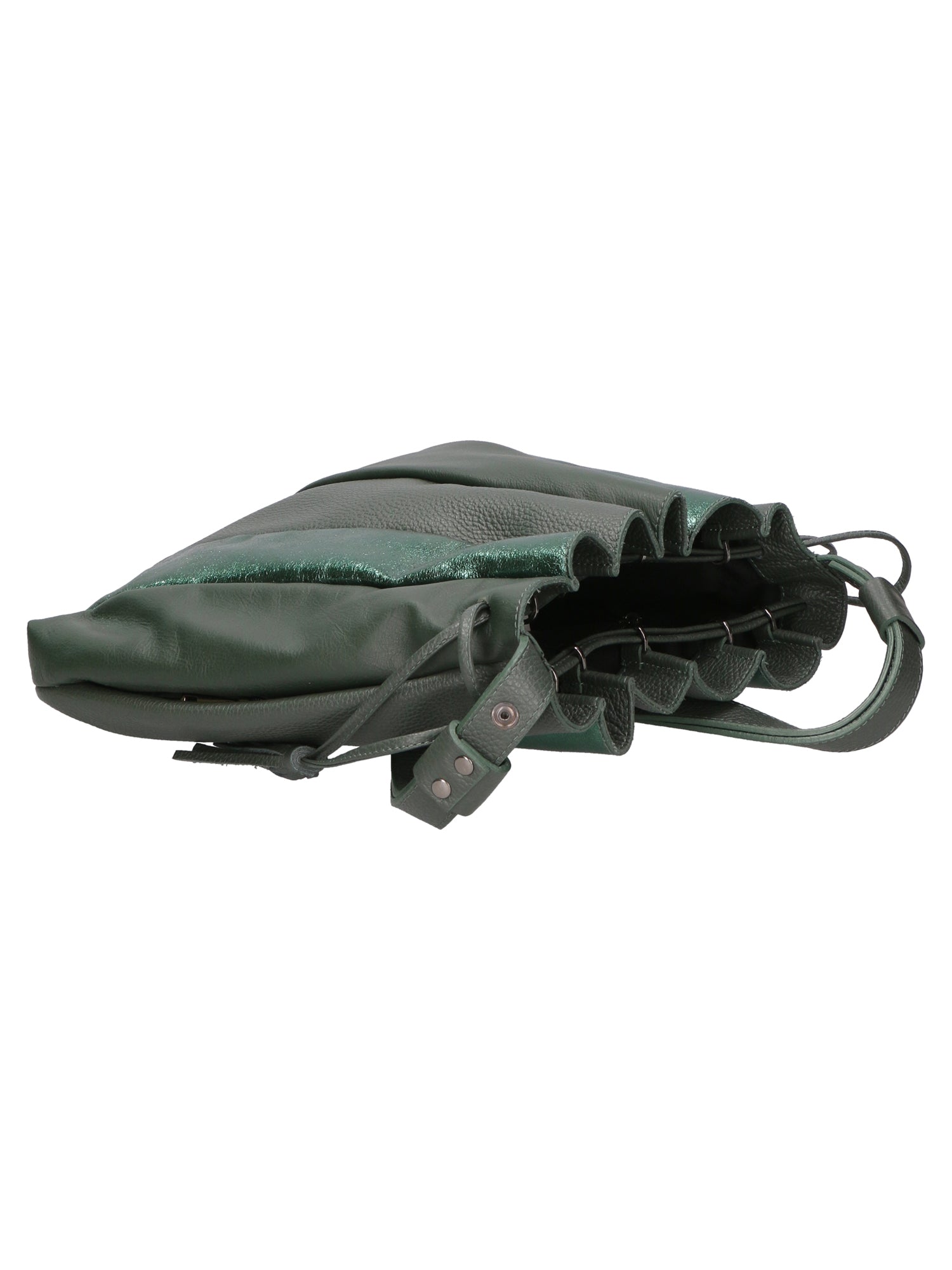 Nunzia Borsa a spalla da donna Vera pelle 576042-VERDE GREEN Gave Lux