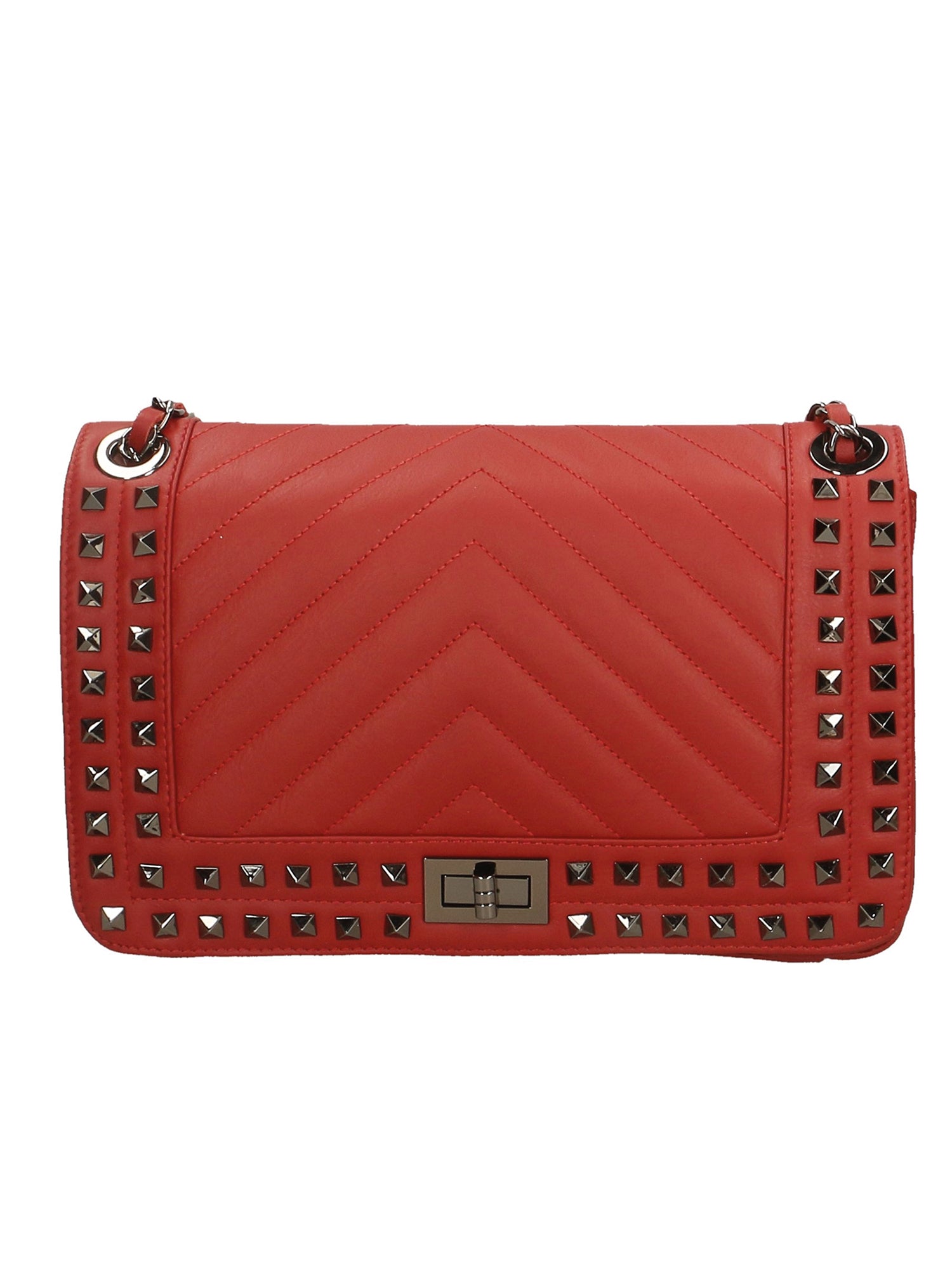 Bologna Borsa a spalla da donna Vera pelle 6590-ROSSO RED Gave Lux