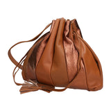 Nunzia Borsa a spalla da donna Vera pelle 576042-CUOIO COGNAC Gave Lux