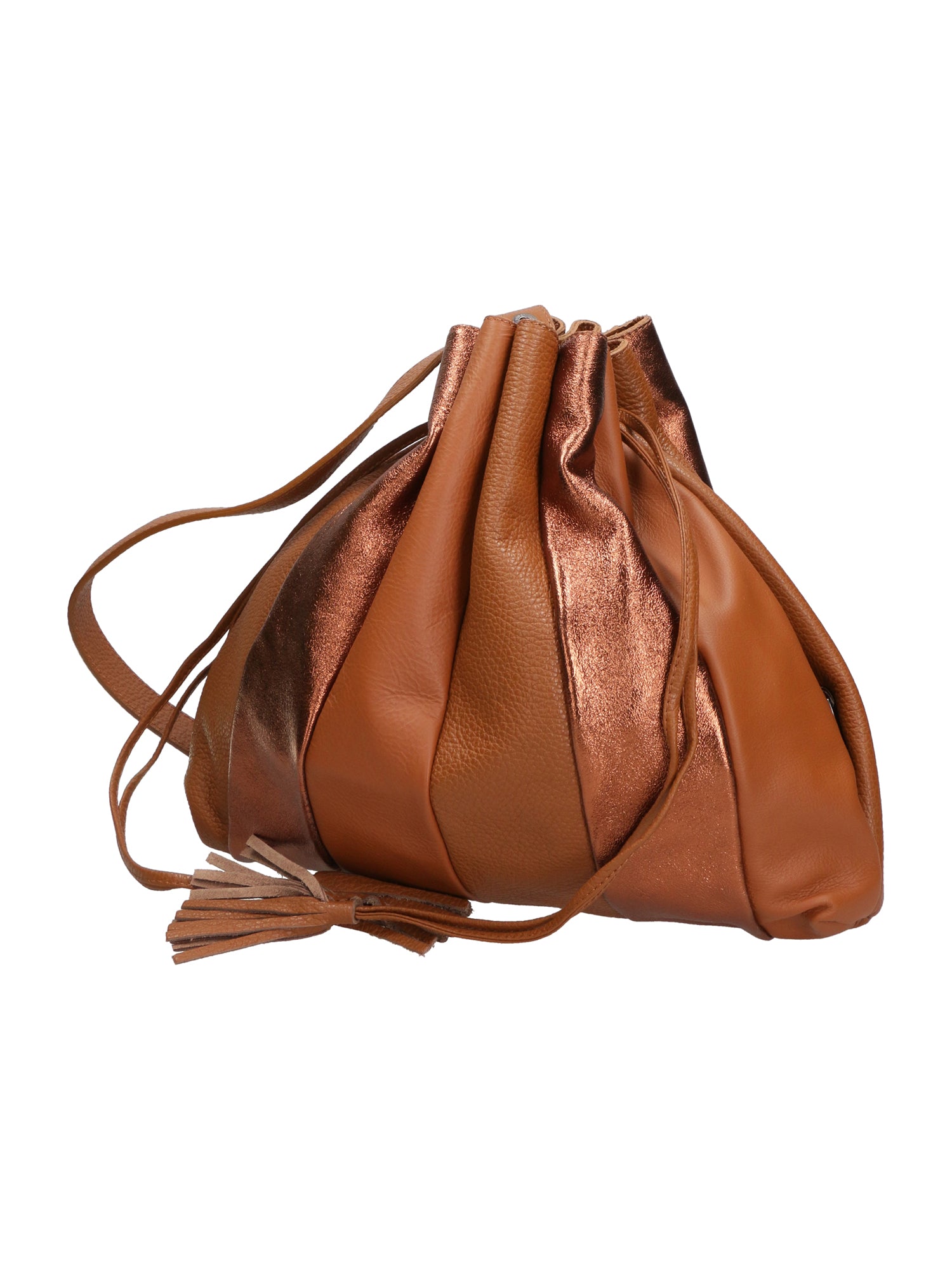 Nunzia Borsa a spalla da donna Vera pelle 576042-CUOIO COGNAC Gave Lux
