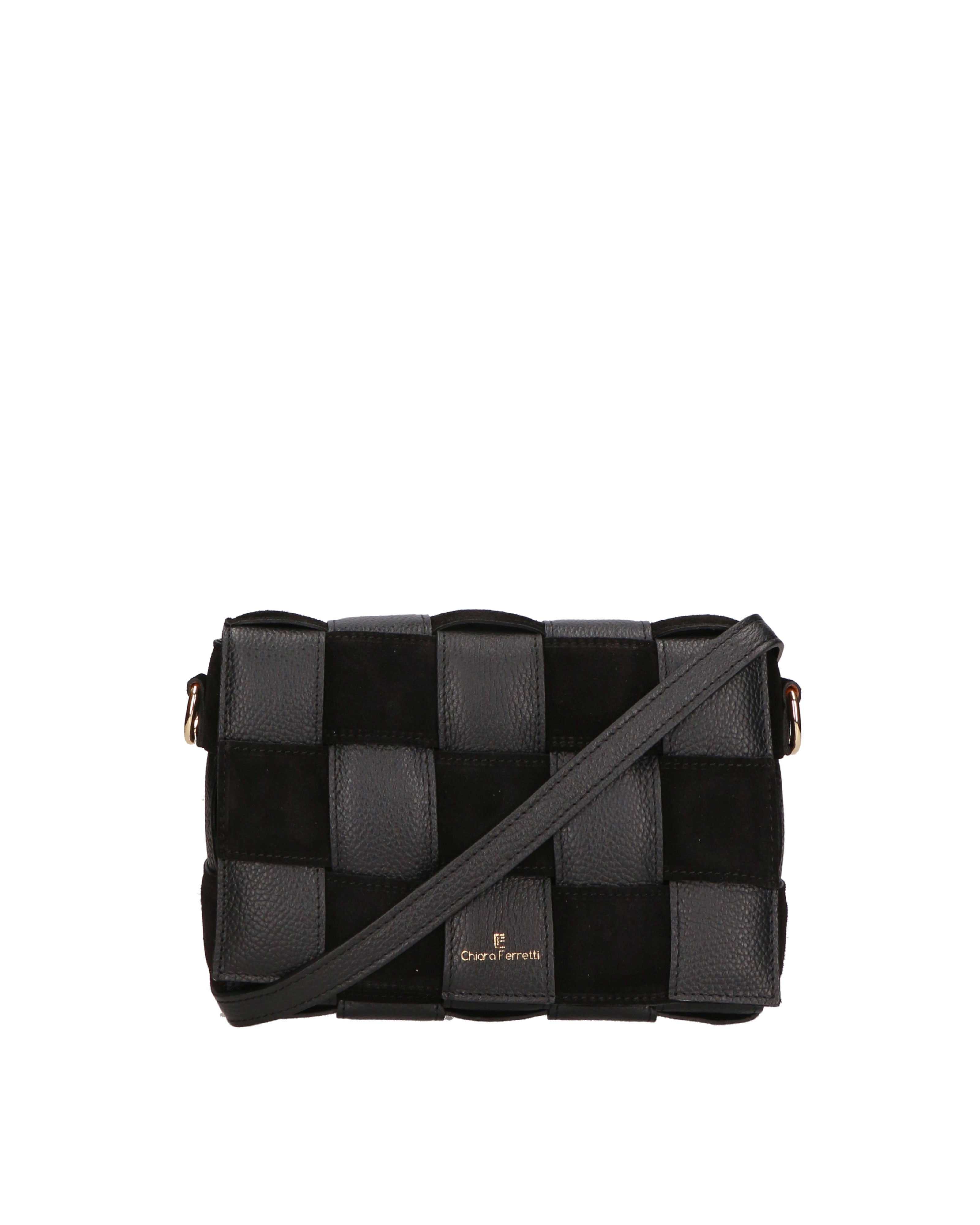 Aranea Borsa a tracolla donna Vera pelle R6080B-D28 NERO Chiara Ferretti