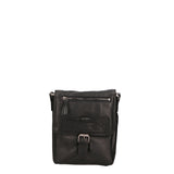 Borsa a tracolla unisex vera pelle 100% pelle SN5863647-BLACK Santini Firenze