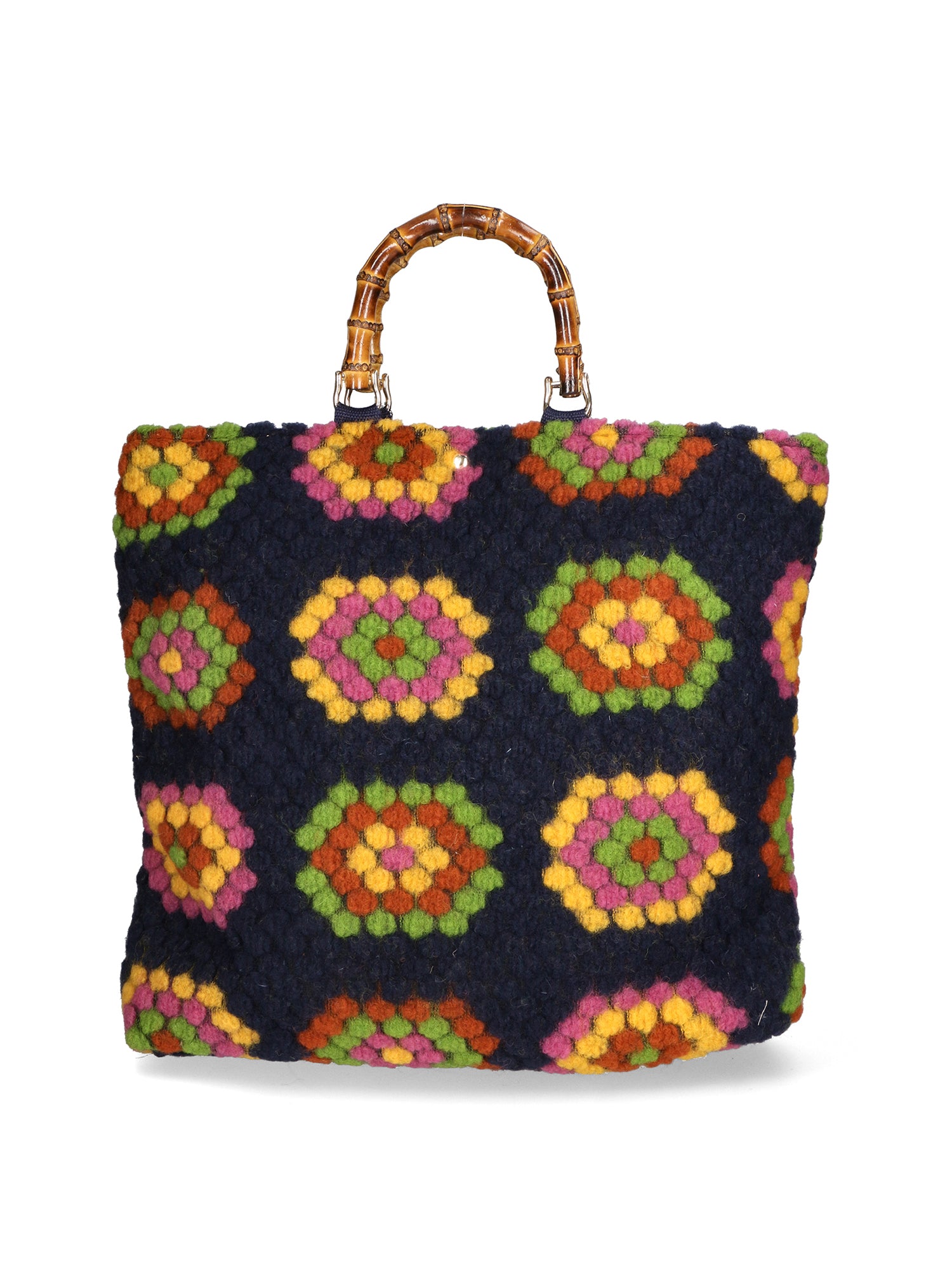 Luana Borsa a mano da donna Lana e vera pelle 04466-NERO Gave Lux