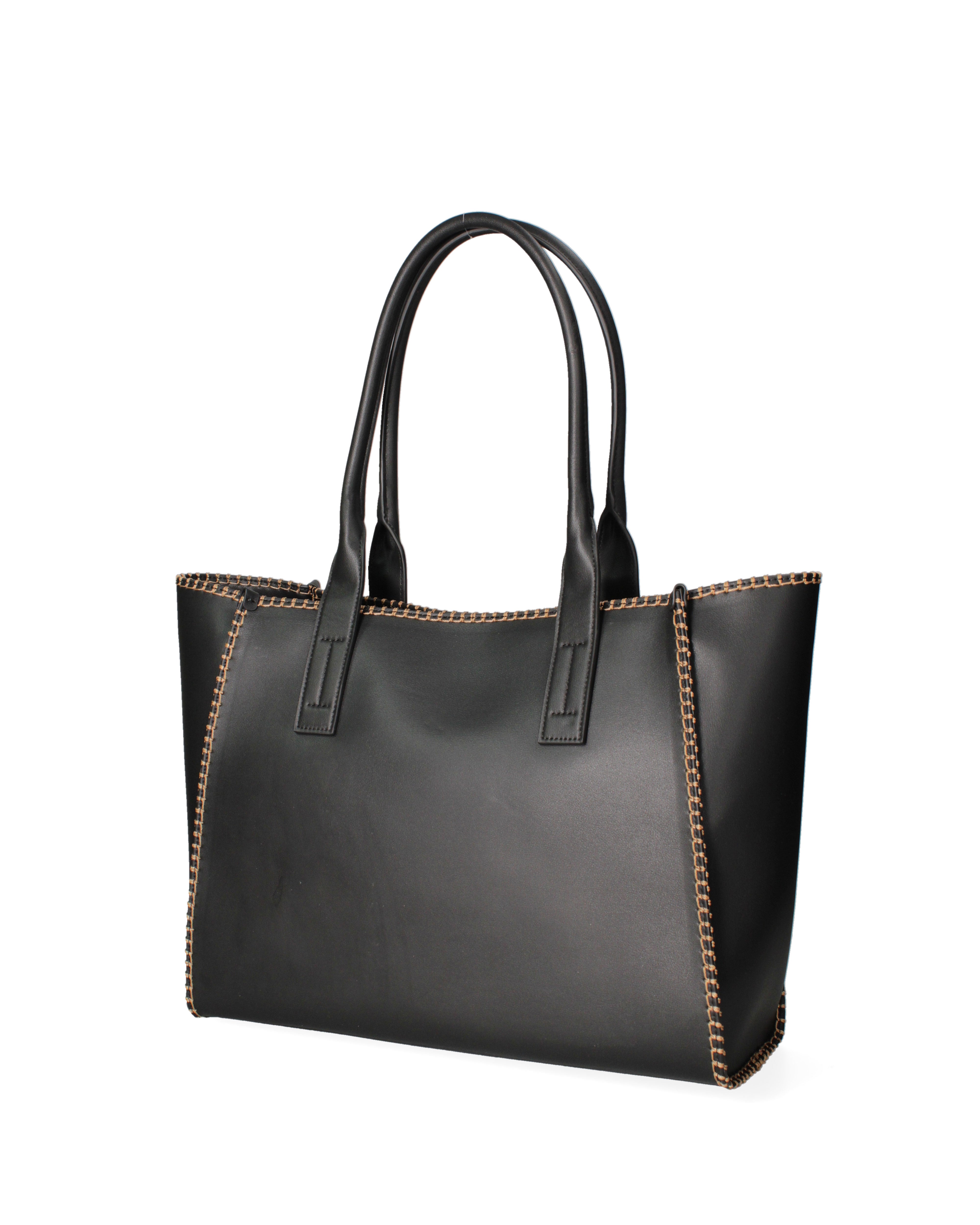 Borsa a spalla da donna 100% pelle riciclata 07225-Nero Viola Castellani
