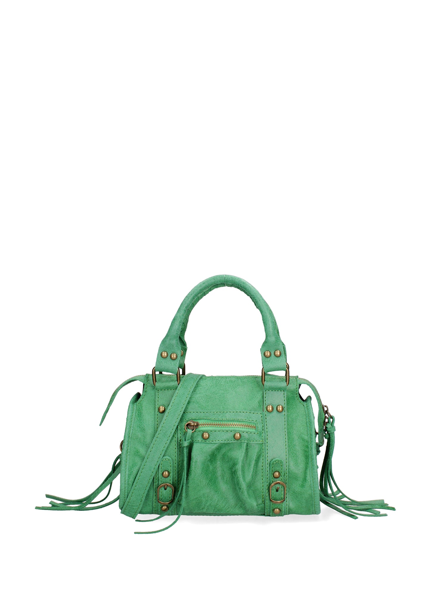 Erisia Borsa a spalla da donna Vera pelle 06091-026 VERDE ERBA Gave Lux