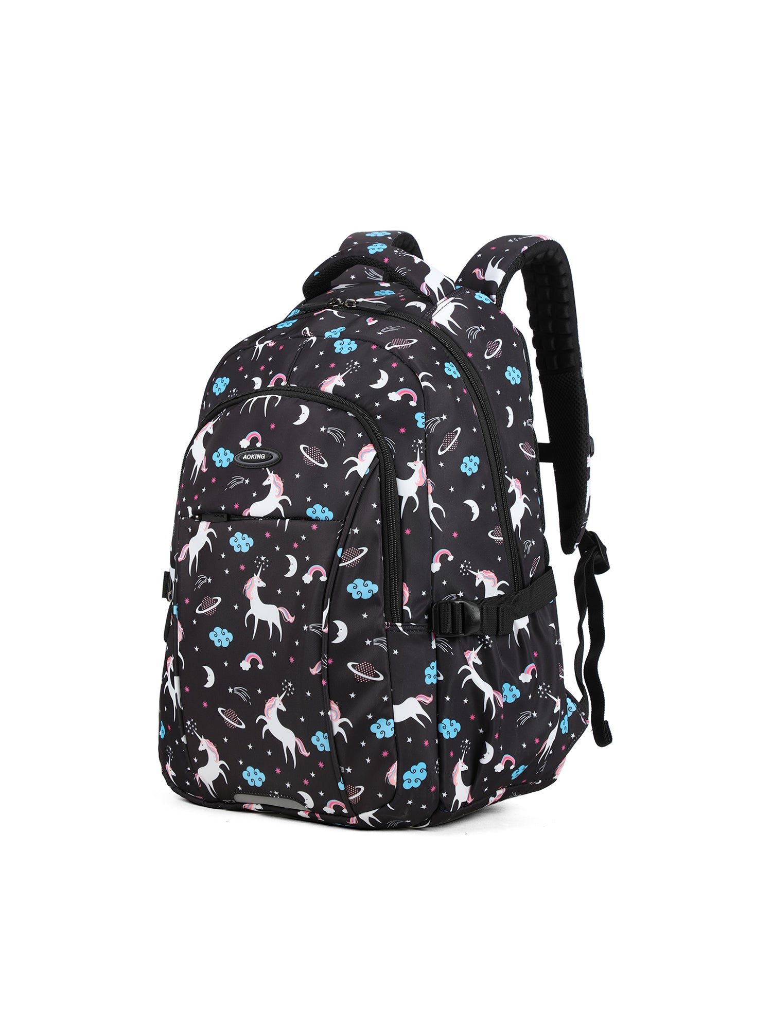 XN1253B-BLACK UNICORN Zaino unisex modello Astrale Aoking
