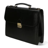 Dafne Borsa da lavoro unisex Vera pelle 7004-NERO Gave Lux