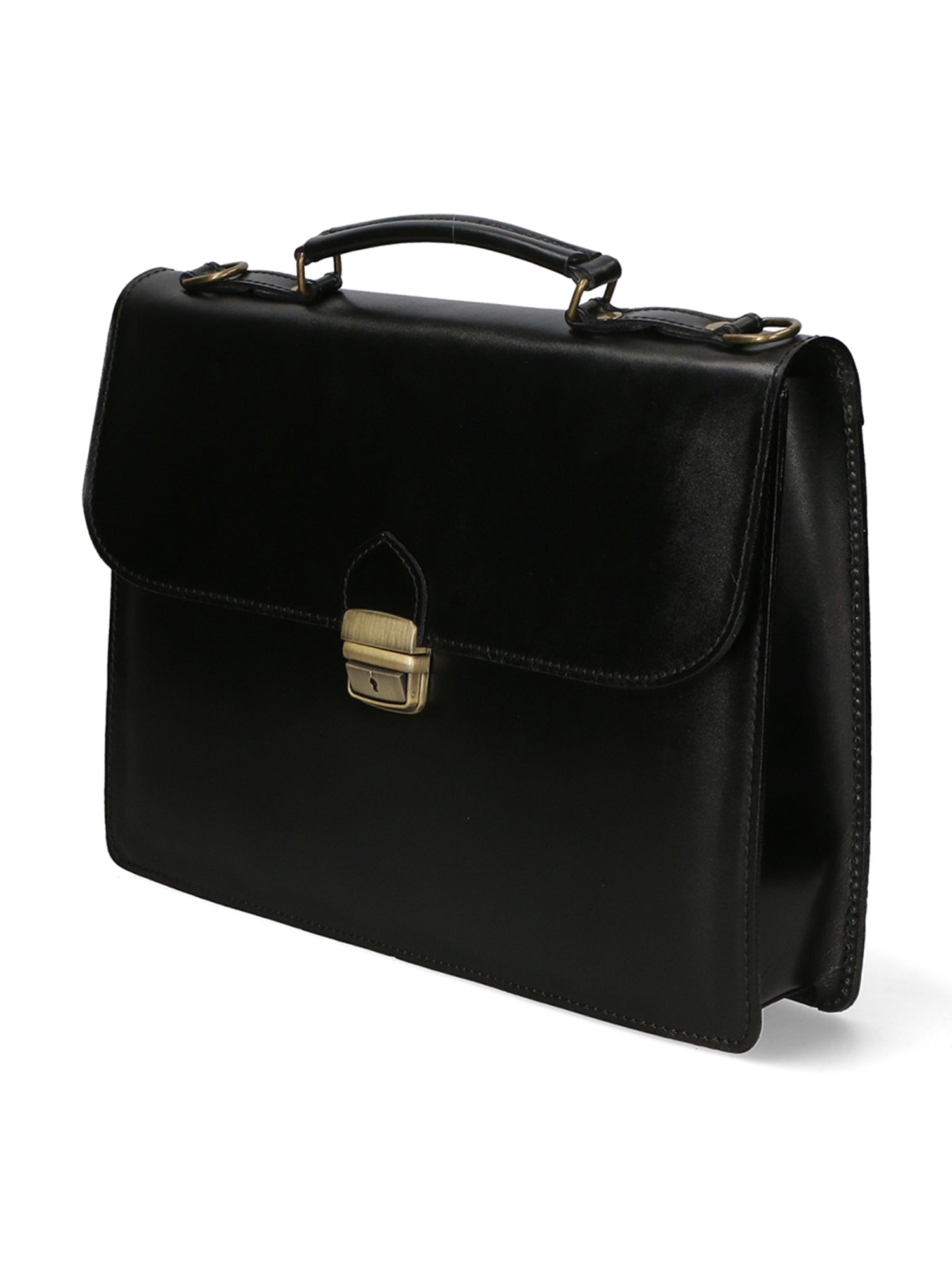 Dafne Borsa da lavoro unisex Vera pelle 7004-NERO Gave Lux