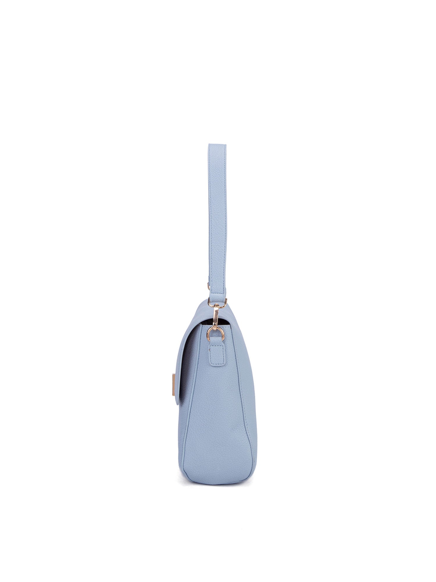 Borsa a spalla da donna 100% pelle vegana PU 740-1PT-SKY BLUE Diana&co