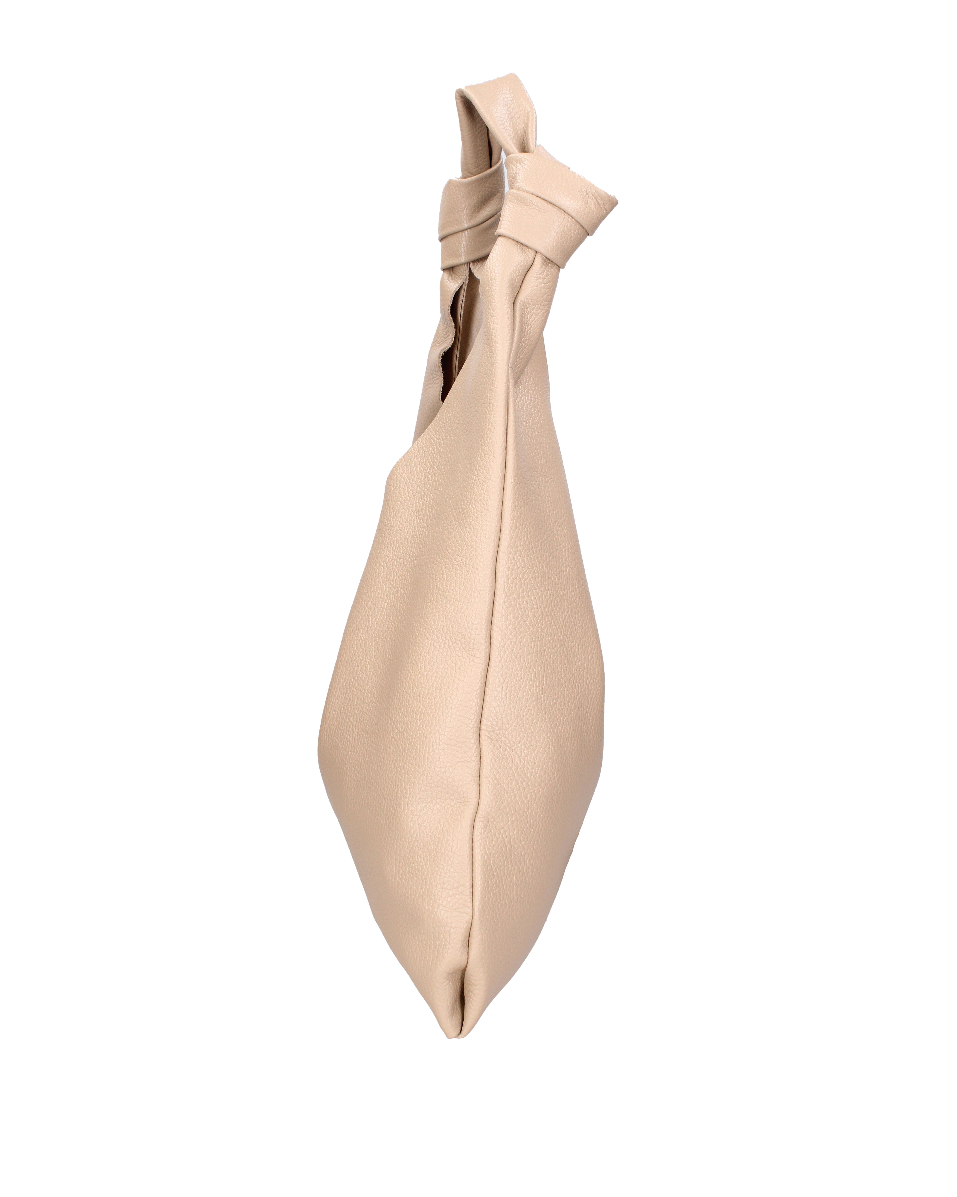 Borsa a spalla da donna 100% vera pelle 07156-D05 CAPPUCCINO Viola Castellani