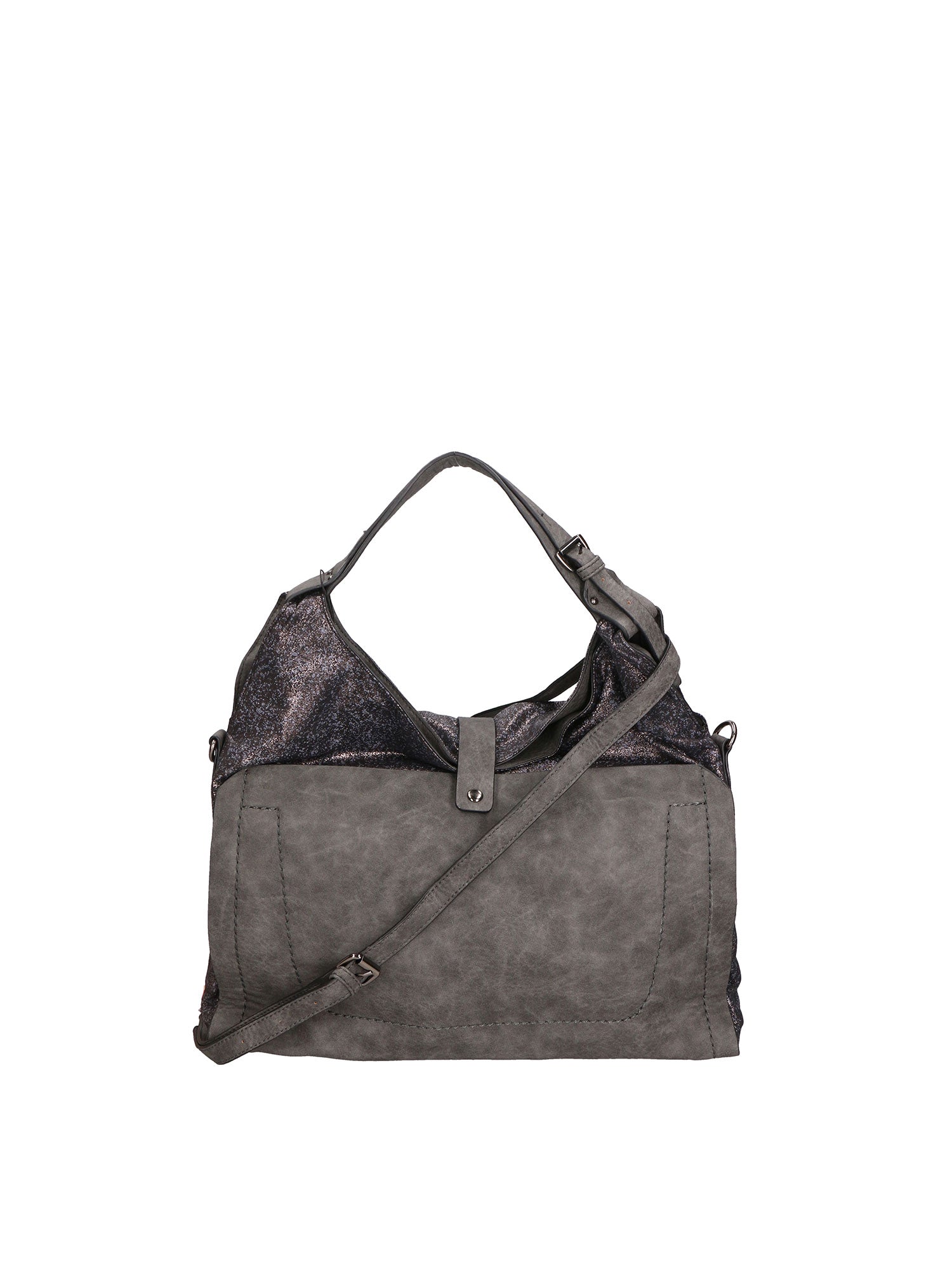 Edera Elite Borsa a spalla da donna Vera pelle LK0247-GRIGIO Gave Lux