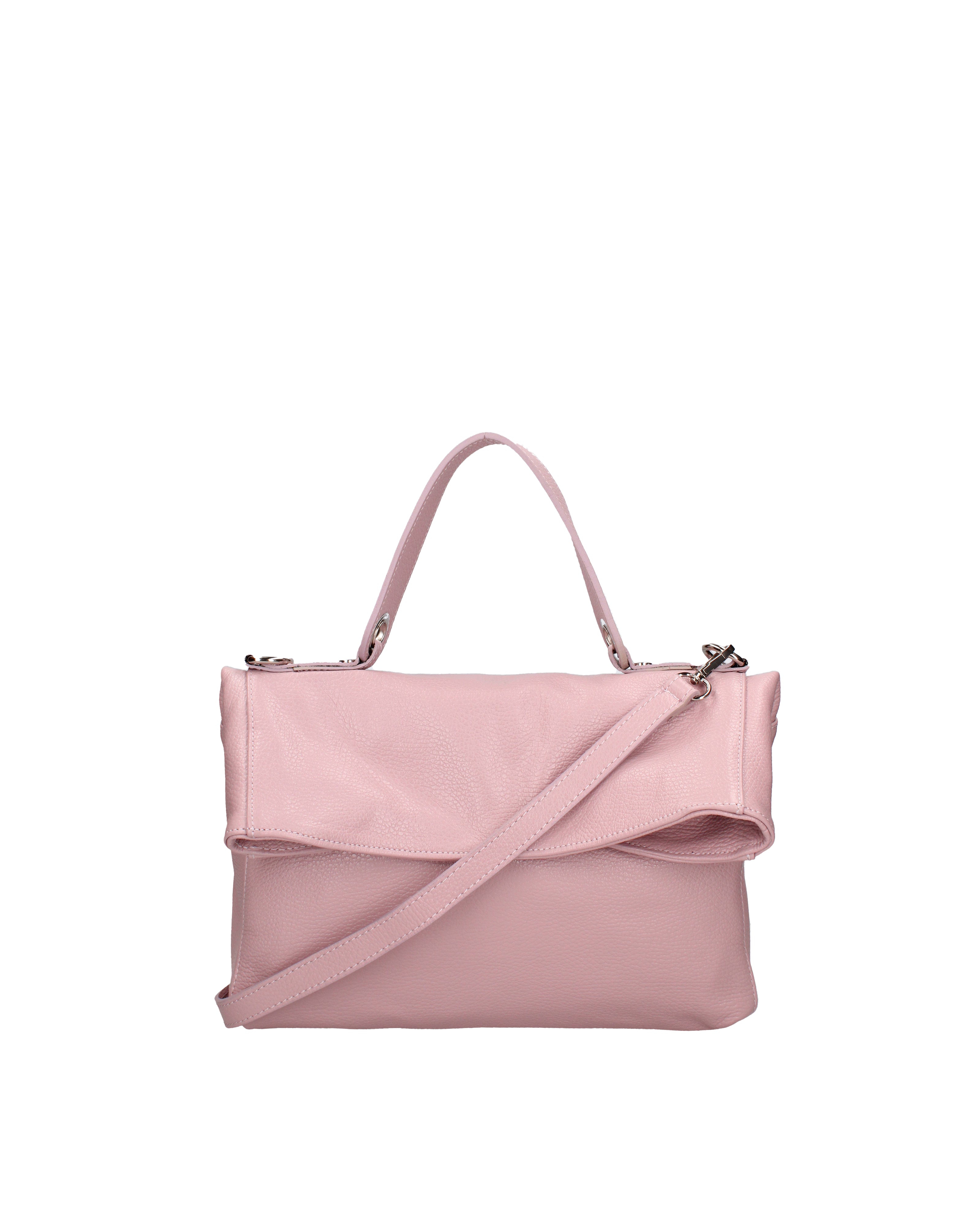Borsa a spalla da donna Vera pelle 07159-D56 PINK Viola Castellani