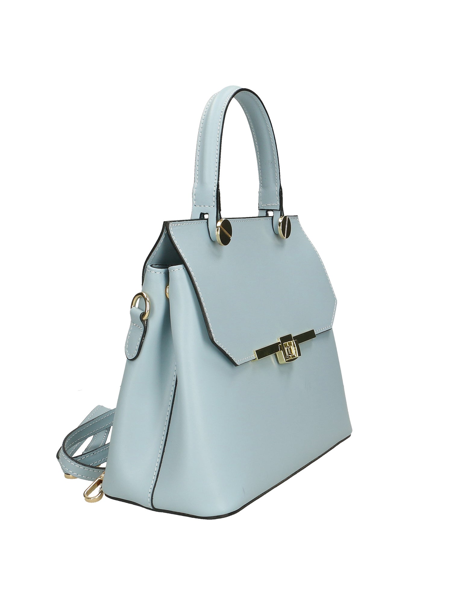 Borsa a mano da donna 100% vera pelle 7708-L366 CIELO Gave Lux