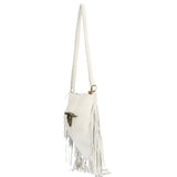 Solana Borsa a tracolla da donna Vera pelle 1518-BIANCO Gave Lux
