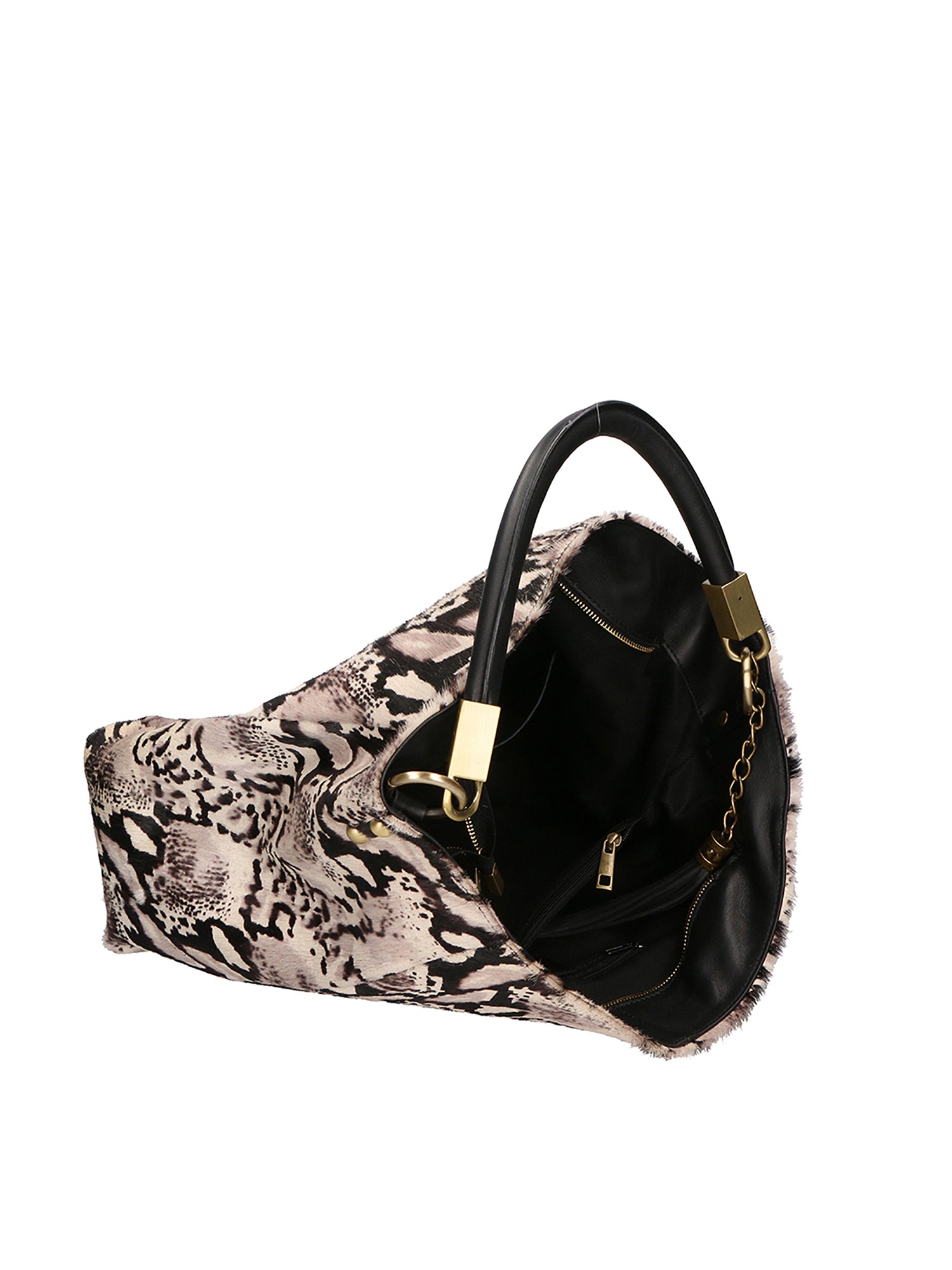 Arya Borsa a spalla da donna Vera pelle 05474-PITONE BIANCO 008 Gave Lux