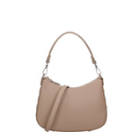 Borsa a spalla da donna 100% pelle ruga 07241-L110 TAUPE Roberta Rossi