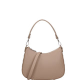 Borsa a spalla da donna 100% pelle ruga 07241-L110 TAUPE Roberta Rossi