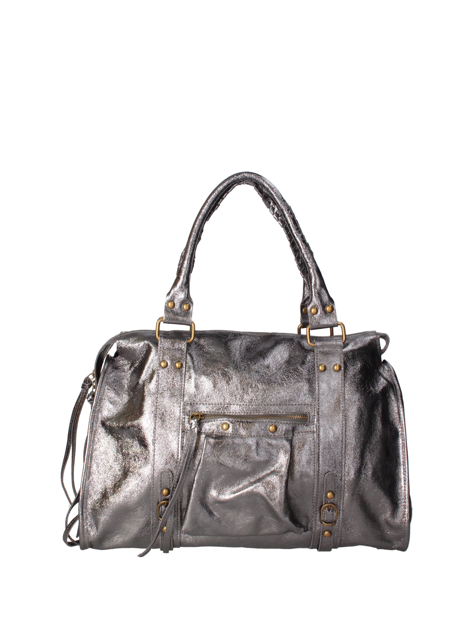Novara Borsa a spalla da donna Vera pelle 06090 LM-L020 FERRO Gave Lux