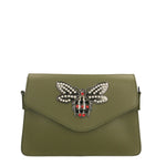 Alethea Borsa a tracolla donna Vera pelle 8801-VERDE Gave Lux