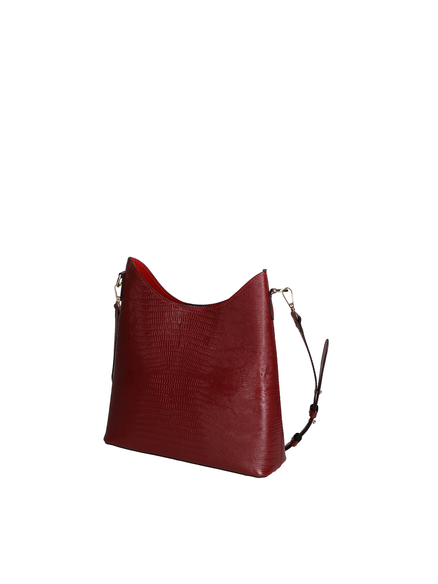 Carmine Borsa a spalla da donna Vera pelle 05442-LU10 ROSSO SCURO DARK RED Gave Lux