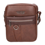 Borsa a tracolla uomo 100% pelle PU PCL3009-COFFEE Northampton Polo Club