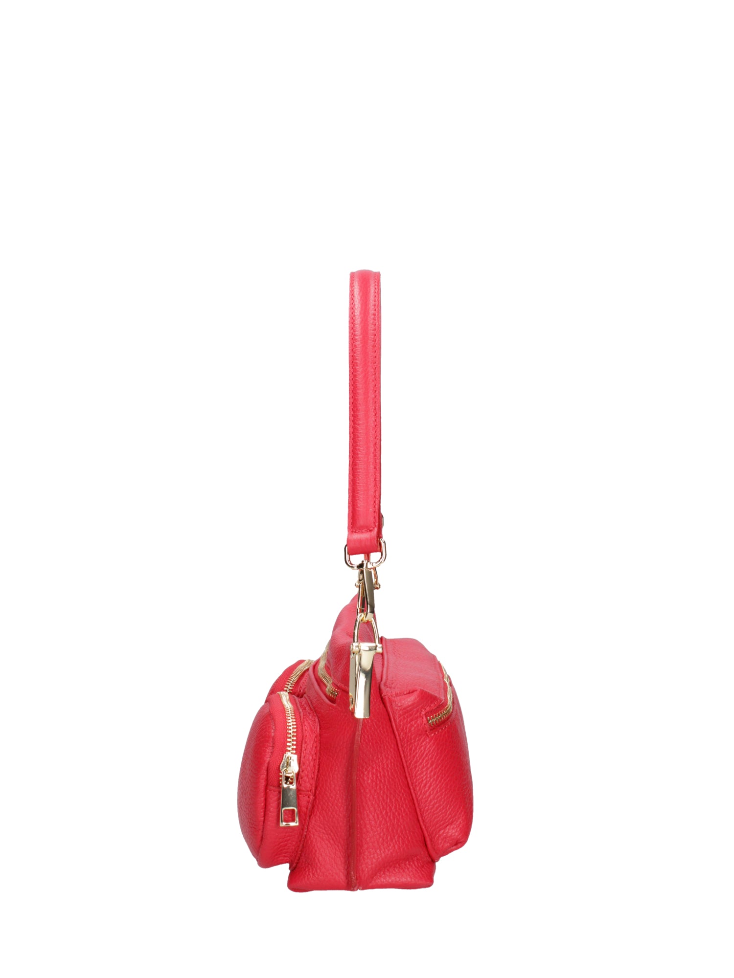 Borsa a spalla da donna Vera pelle 07147-D58 ROSSO FUOCO Roberta Rossi