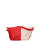 Borsa a spalla da donna Vera pelle 07165-D58 ROSSO+D37 LATTE Roberta Rossi