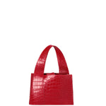 Borsa a mano da donna Vera pelle effetto cocco 07220-C58 ROSSO Roberta Rossi