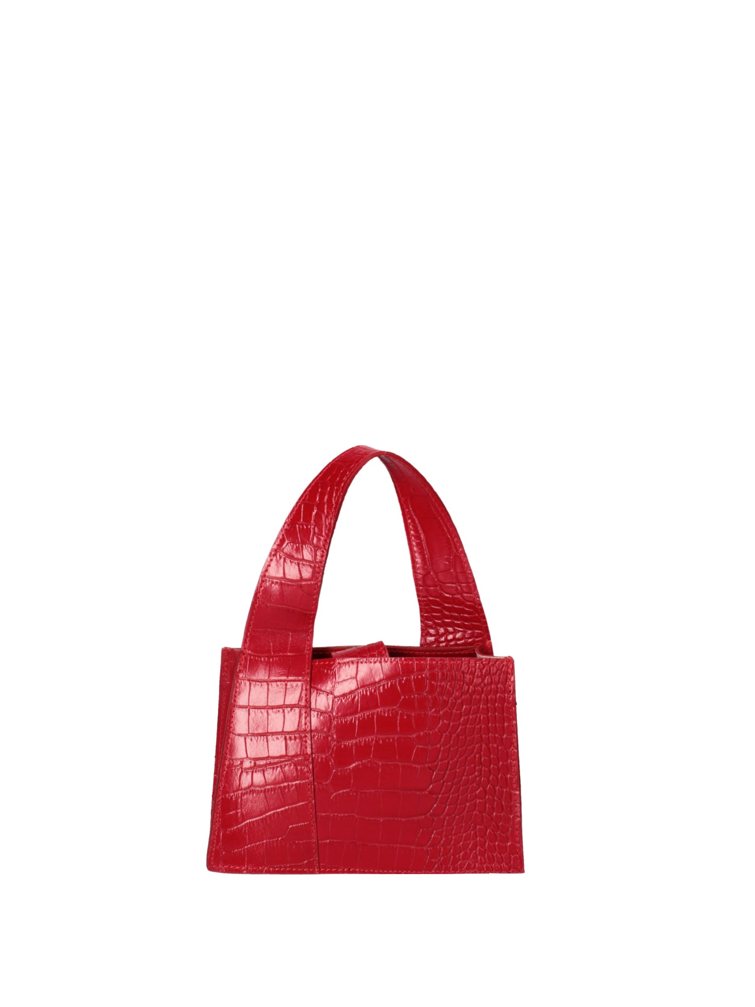 Borsa a mano da donna Vera pelle effetto cocco 07220-C58 ROSSO Roberta Rossi
