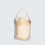Lisbeth Borsa a secchiello da donna Misto pelle e tessuto 05165-148+S03 BEIGE Gave Lux
