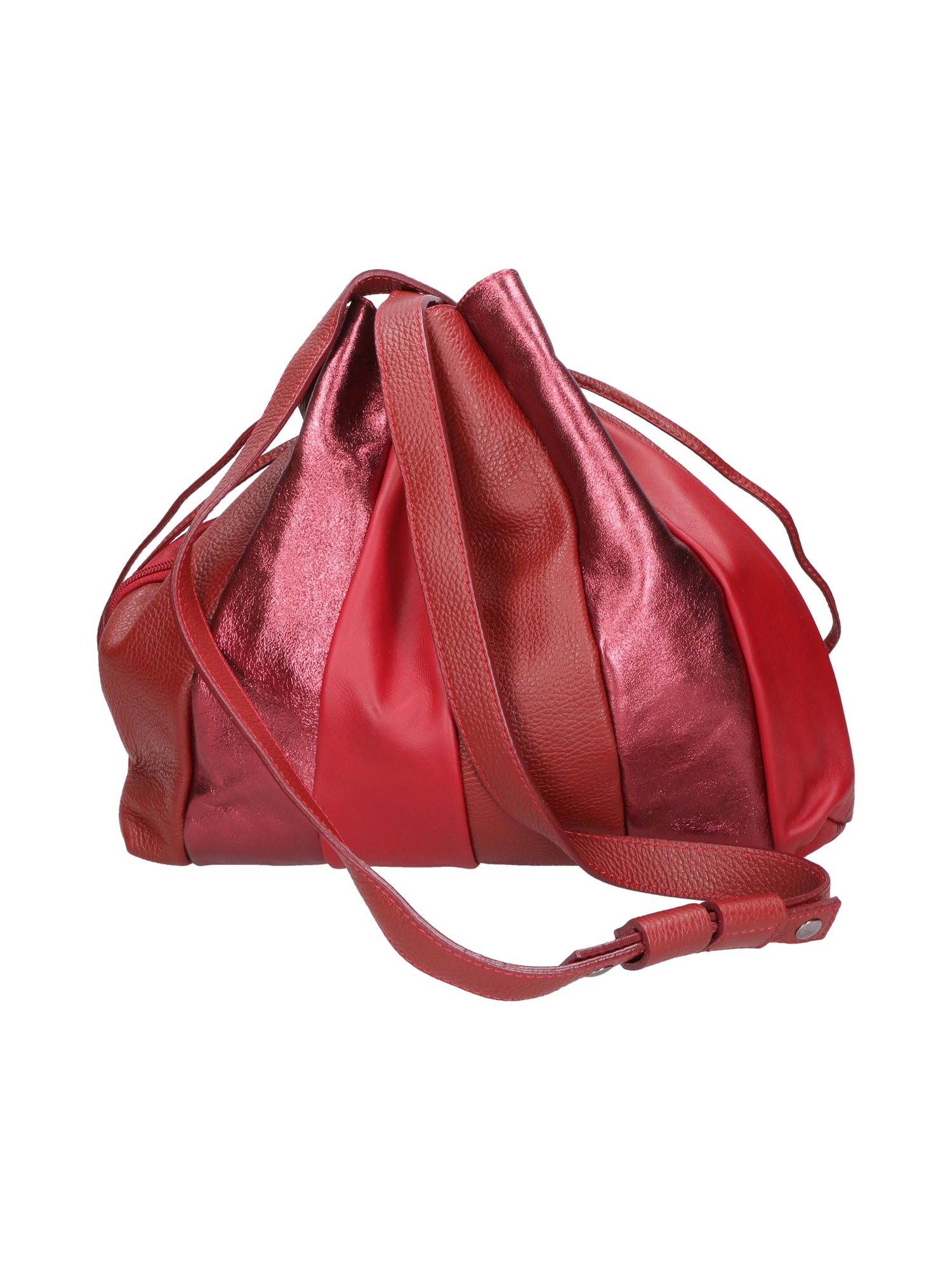 Nunzia Borsa a spalla da donna Vera pelle 576042-ROSSO RED Gave Lux